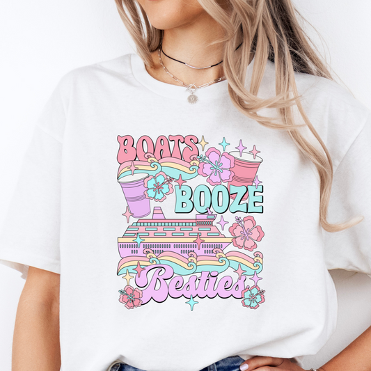 Boats, Booze and Besties - White