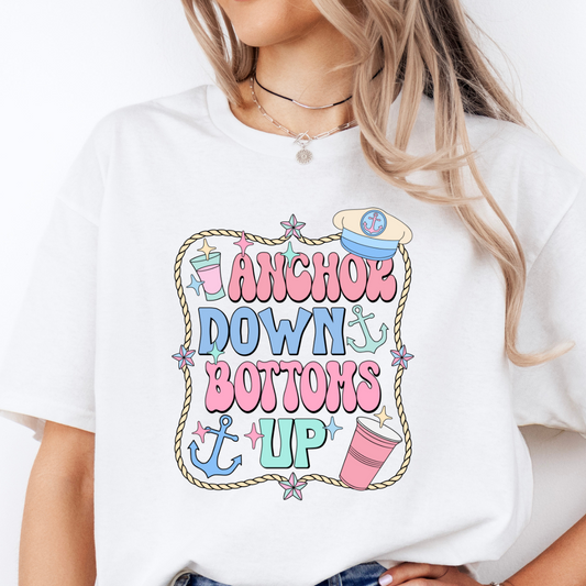 Anchor Down Bottoms Up - White
