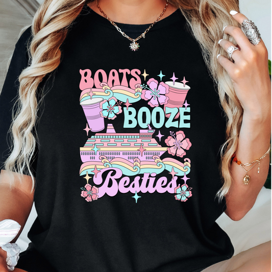 Boats, Booze and Besties - Black