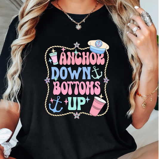 Anchor Down Bottoms Up - Black